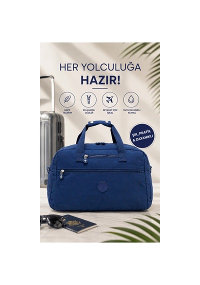 Kaff Bhpc 6011 Mavi Geniş Hacimli Unisex El Ve Omuz Seyahat Spor Çantası