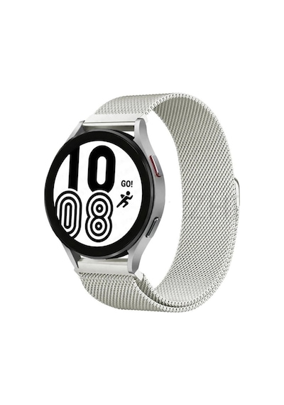 Galaxy Uyumlu  Watch 4 Metal Mıknatıslı Kordon Saat Değildir - Gümüş - Noth-856395