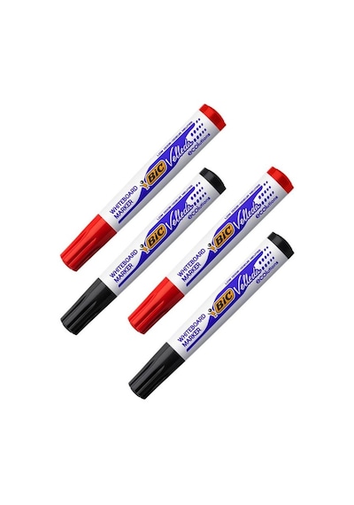 Bic Velleda 1701 4 Lü Tahta Kalemi Seti Kırmızı-siyah