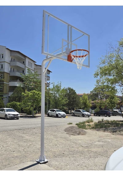 Dış Mekan Sabit Basketbol Potası Cam Panya, Ankaraj Dahil