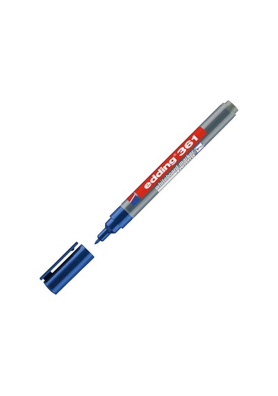 Edding 361 Beyaz Yazı Tahtası Kalemi İnce Uç 1 Mm Mavi