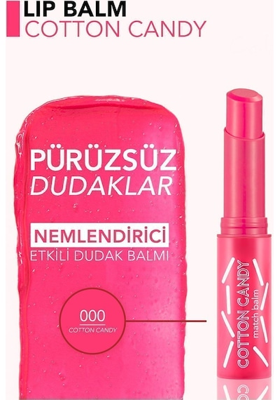 Flormar Renk Değiştiren Dudak Nemlendiricisi (Doğal Pembe) - Match Balm Cotton Candy - 000 - 8690604555468