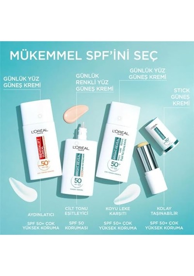 L'oreal Paris Bright Reveal Spf 50+ Ultra Koruyucu Ultra Pratik Stick Güneş Kremi 9ml