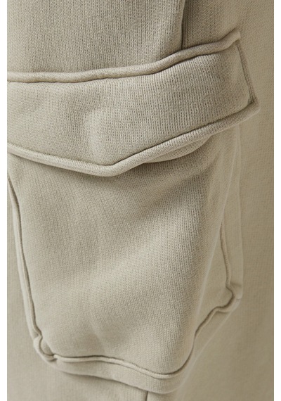 Represent Initial Cargo Sweatpants, Pamuklu Fleece Ve Çok Cepli Lüks Rahatlık Gri