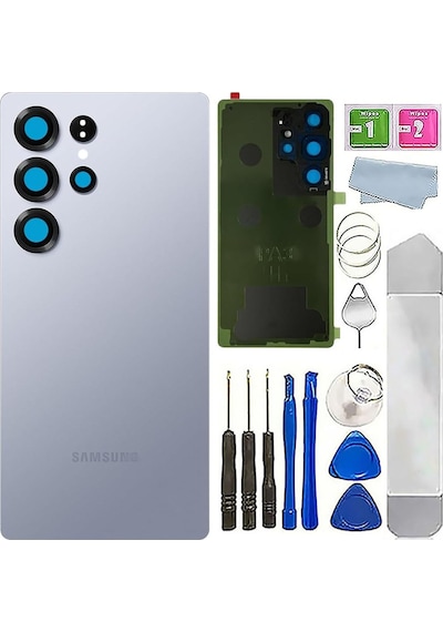 Samsung S25 Ultra Titanyum Gri Uyumlu Arka Kapak Batarya Kapağı Pil Kapağı Gri