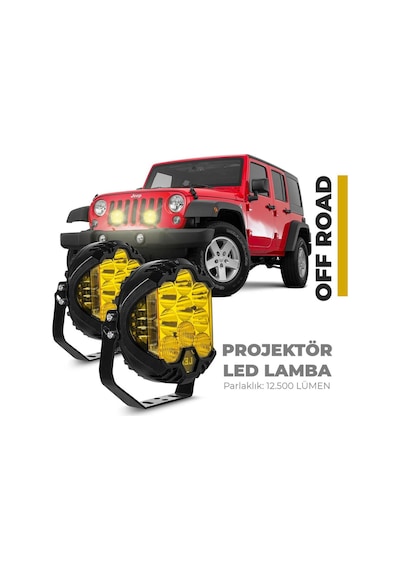 Ahmet Otomotiv Off-road Projektör Shooter Led Lamba Sarı 5inç