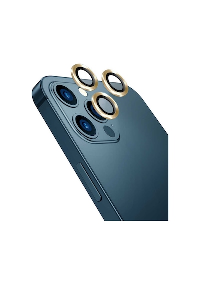 WIWU Apple Uyumlu iPhone 12 Pro Wiwu Lens Guard Wiwu Kamera Lens Koruyucu ZORE-218846 Mavi