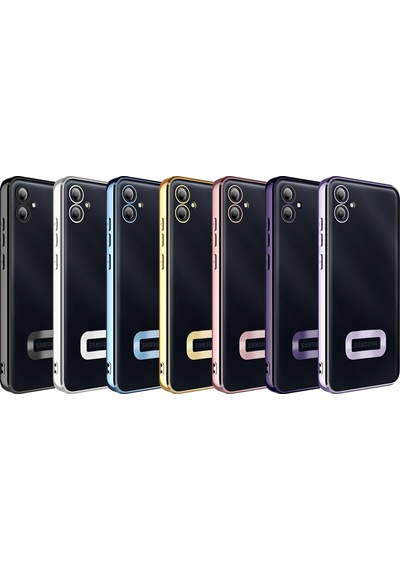 Galaxy Uyumlu A04e Kılıf Kamera Korumalı Logo Gösteren Zore Omega Kapak