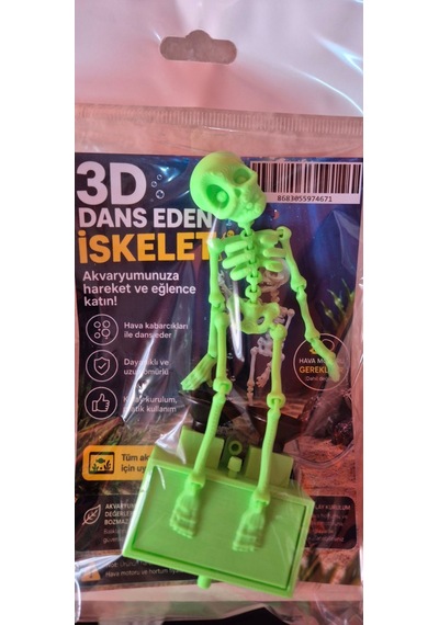 3d Dans Eden İskelet Yeşil
