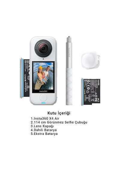 Insta360 X4 Air Starter Bundle Arctic White Beyaz