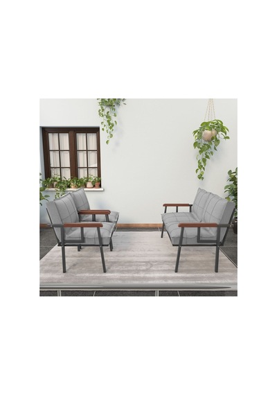 Mygusi Modern Balkon, Bahçe, Cafe, Metal Kanepe Koltuk Takımı , Bahçe Mobilyası, 211 - Açık Gri Mygusi Modern Balkon, Bahçe, Cafe, Metal Kanepe Koltuk Takımı , Bahçe Mobilyası, 211 - Açık Gri