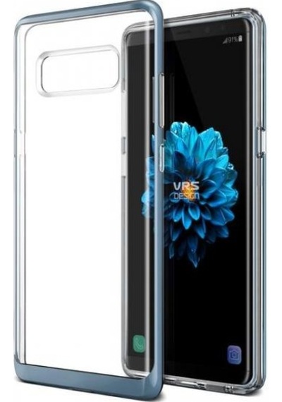Vrs Galaxy Note 8 İle Uyumlu Crystal Bumper Kılıf Blue Coral Mavi