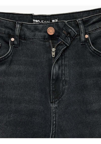 Koton Mark Pamuklu Straight Fit Lacivert Erkek Jean Pantolon 6wam40058nd Lacivert