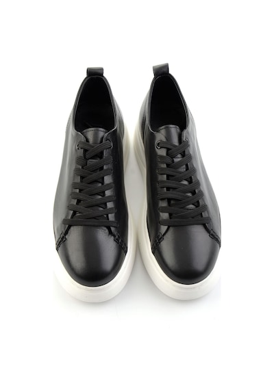 Bambi Siyah Hakiki Deri Erkek Sneaker E01593202503 Siyah