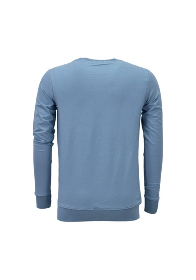 Erkek Spor Mevsimlik Sıfır Yaka Sweatshirt Bgl-st03933 Mavi