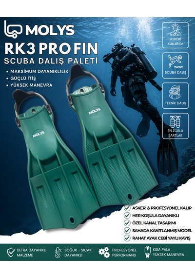 Rk3 Pro Fın Scuba Dalış Paleti Yeşil