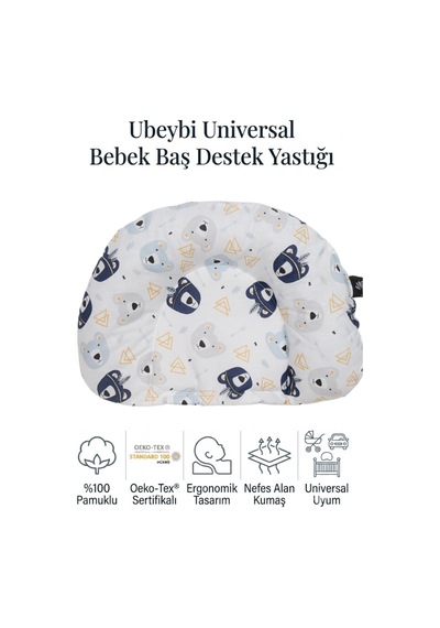 %100 Pamuklu Terletmez Bebek Baş Destek Yastığı Universal Puset Bebek Arabası Ve Oto Koltuğu Yolculuk Yastığı Oeko-tex Sertifikalı Çok Renkli-koala Çok Renkli %100 Pamuklu Terletmez Bebek Baş Destek Yastığı Universal Puset Bebek Arabası Ve Oto Koltuğu Yolculuk Yastığı Oeko-tex Sertifikalı Çok Renkli-koala Çok Renkli