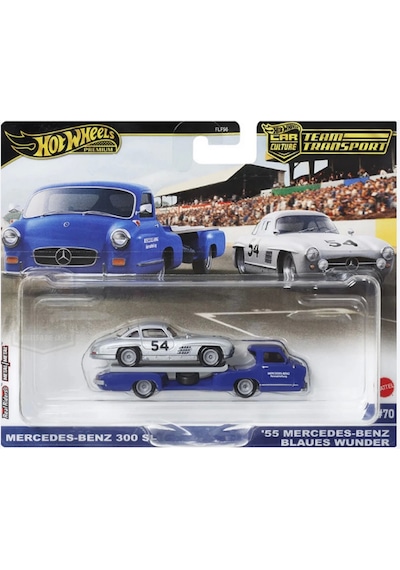Hot Wheels Team Transport Mercedes Benz 300 Sl 55 Blaues Wund Hrv48