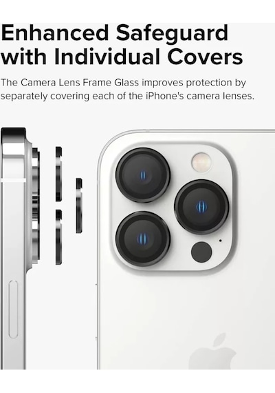 Apple Uyumlu iPhone 14 Pro / Max Metal Halka Set Lens Koruyucu 559226843