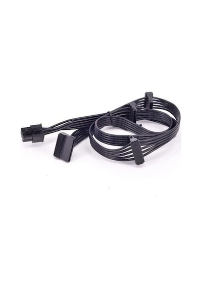 6 Pin Modüler Power Supply Kablosu 6 Pin 4x Sata Kablo 85 Cm 6 Pin 4 Adet Sata Modüler Power Kablosu