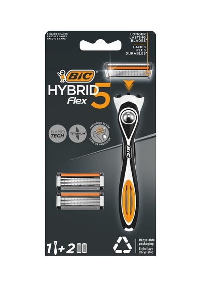 Bıc Hybrid 5 Flex Erkek Tıraş Bıçağı 1 Sap Ve 2 Yedek Başlık 5 Bıçak , 5 Nano Teknolojik Titanyum B Sku: Smg8690010385581