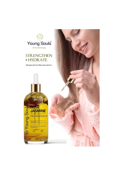 Aromatherapy Rose Jasmine Multi Use Gül Yasemin Yüz Saç Tırnak & Vücut Bakım Kuru Yağ 100 Ml 285 ML