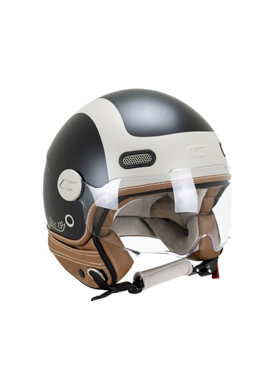 Cgm 191g Pix Sprint Beige Nero Opaco Sagomata Açık Kask Mavi-beyaz