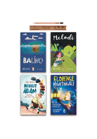 Timaş Çocuk Melodi - Balino - Nohut Adam - Florence Nightingale Set 4 Kitap