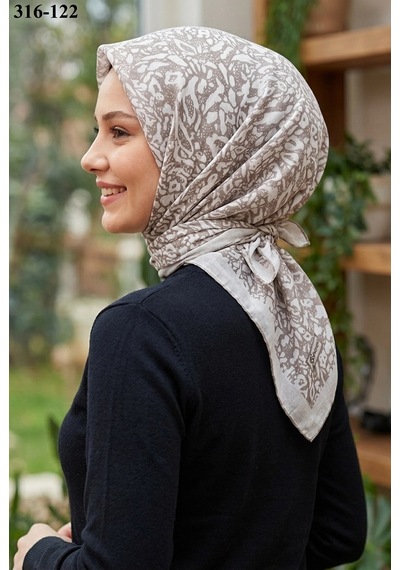 Sharell Desenli Soft Pamuk Eşarp 316-122 Çok Renkli