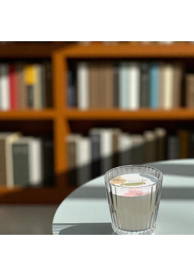 Tr Kokulu Mum - Şeffaf Cam Bardak Vanilya Kokulu Mum %100 Doğal Soya Mumu 210g, Vanilya Diğer