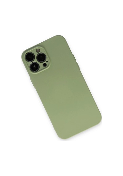 Newface - 348 - İphone 13 Pro Kılıf Nano İçi Kadife Silikon - Edntrend - - Yeşil