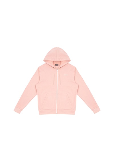 Beord Pembe Pamuk Kapüşonlu Fermuarlı Sweatshirt Bzt1-135