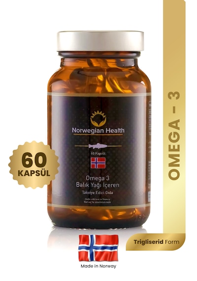 Norwegian Health Omega 3 1000 MG Somon&Morina Balık Yağı﻿ 60 Kapsül