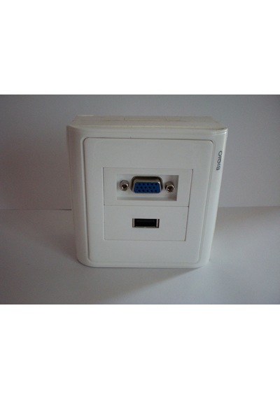 Duvar Prizi - Sıva Üstü - Vga - Usb - Dişi - Dişi