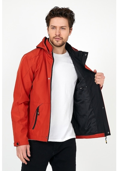 Sivaist Yeni Sezon Erkek Turuncu Softshell Kapüşonlu Iç Cepli Mont