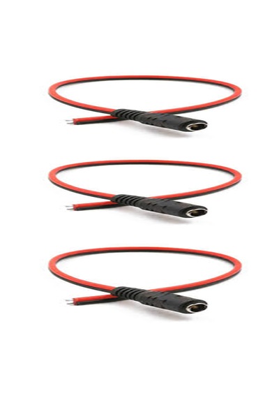 3 Adet 5.5 2.1 Mm 20 Cm Kablolu Adaptör Fişi