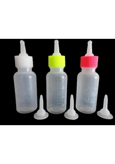 Yavru Kedi Köpek Için Biberon Seti 60 ml 3 Adet +3 yedek Ağızlık