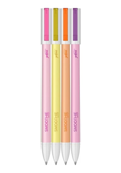 Scrikss Smoothie 4'lü Mor-pembe-turuncu-sarı Jel Kalem Seti - Orjinal Blister Kutulu