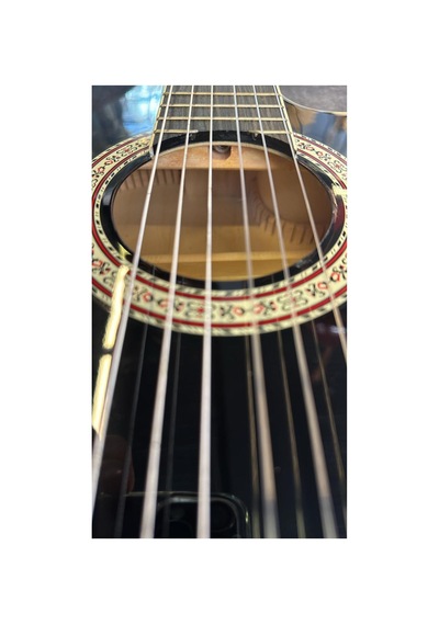Ccg100 Siyah Kesik Kasa Klasik Gitar 4/4 Gitar -metot- Kılıf- Pena- Akort Cihazı
