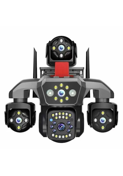 Radem Rd-110 4 Lens Akıllı Wi-fi Ptz Güvenlik Kamerası 10x Zoom Çift Yönlü Ses Full Renkli Gece Görüşü Ip66 Hareket Takibi