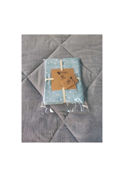 Truy Towel Baby Müslin Bek Örtüsü Gökyüzü Desen - Yeşil 120x120 Cm 2 Adet Ağız Mendili Yeşil