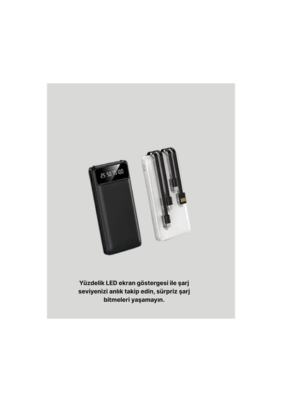 Çoklu Güvenlik Korumalı 20.000 Mah Powerbank Fener Özellikli Çok Rnekli