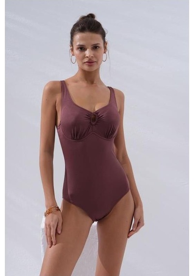 Eros Pierre Cardin Riva Balenli Büyük Beden Mayo Toffee Çok Renkli