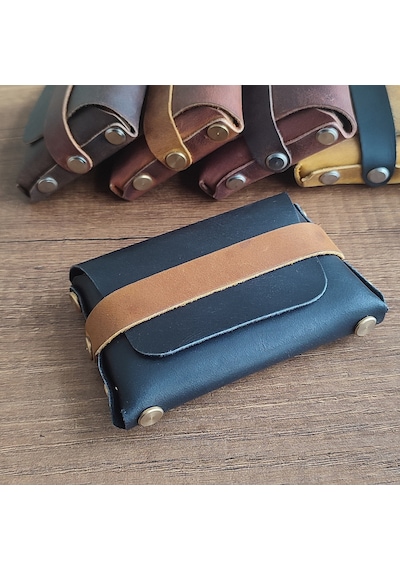 Sumerian Leather Craft Deri Cüzdan Kadın Siyah