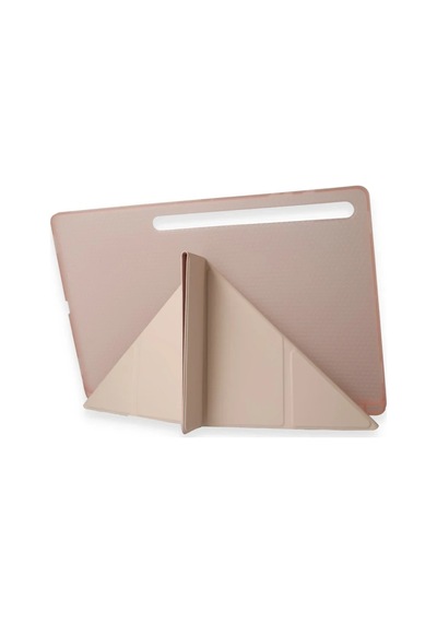 Kalem Stylus Samsung Galaxy Tab A9 Kılıf Kalemlikli Mars Tablet Kılıfı - Rose Gold Diğer