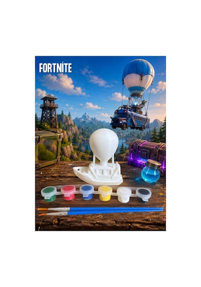 3d Fortnite Figür Boyama Seti - Kendin Boya Hobi Ve Etkinlik Seti - Akrilik Boya + 2 Fırça