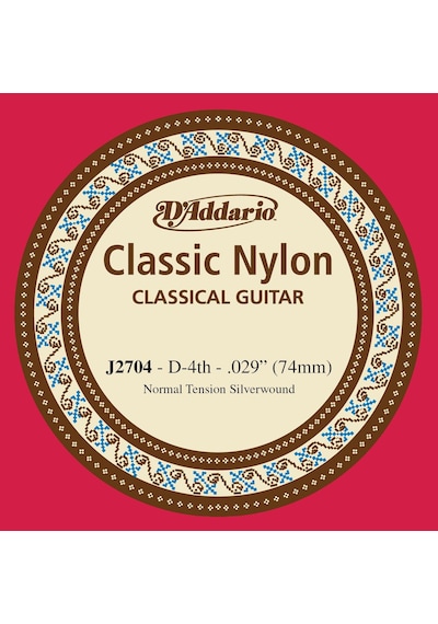 D'addario J2704 Student Nylon Klasik Gitar Tek Tel D-re - Normal Tension - Naylon