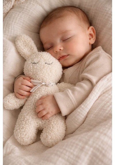 Teddy Mimi Tavşan Bebek- Çocuk Uyku Arkadaşı Beyaz