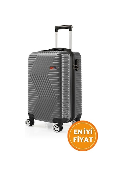 G&d Polo Suitcase Abs Koyu Gri Kabin Boy Valiz 600.02-k Koyu Gri