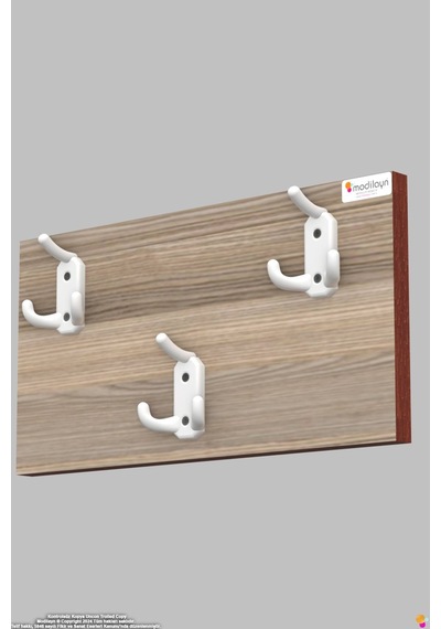 Geyik 9 Kancalı Mutfak Askısı 3'lü Set 31,4x9,6 Cm - Şık Tasgeyikm, Çok Amaçlı Düzenleyici Ve Yer Tasarrufu 35 Cm